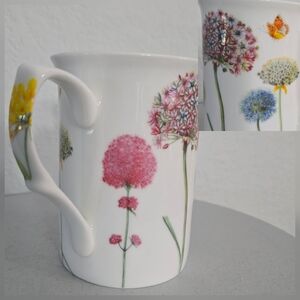 Stechcol Floral Grace Coffee Mug Tea Cup butterflies lilies alliums